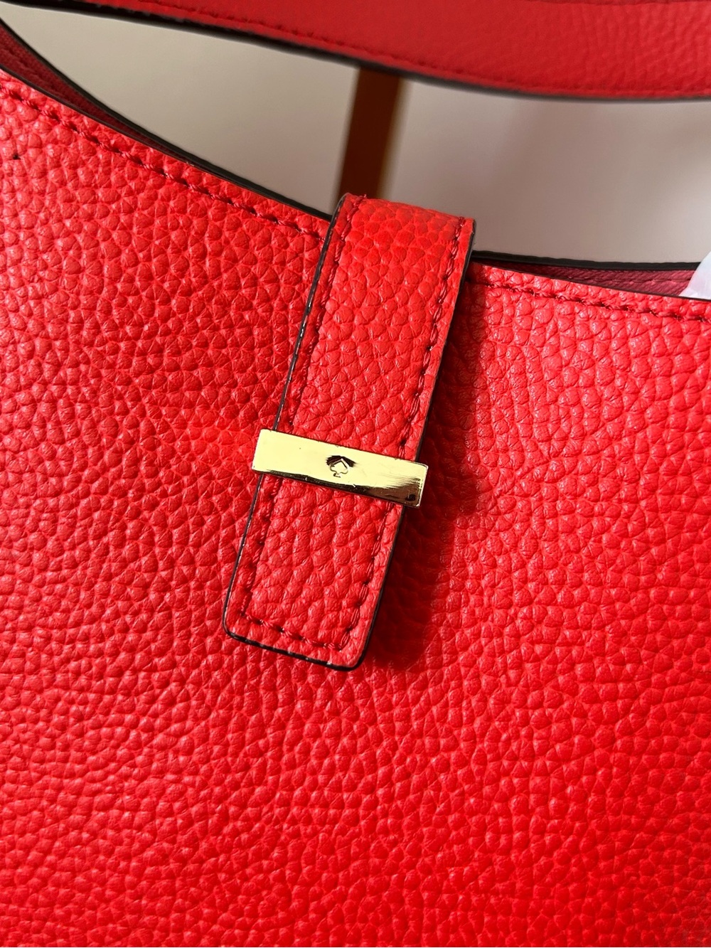 kate spade Red Pebbled Leather Shoulder Hobo - Picture 5 of 15